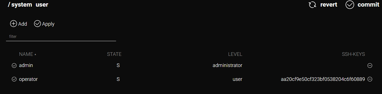 system management user